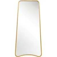 The Coartans Trapezoid Wall Mirror - Gold, Metal
