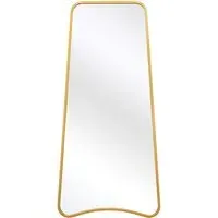 The Coartans Trapezoid Wall Mirror - Gold, Metal