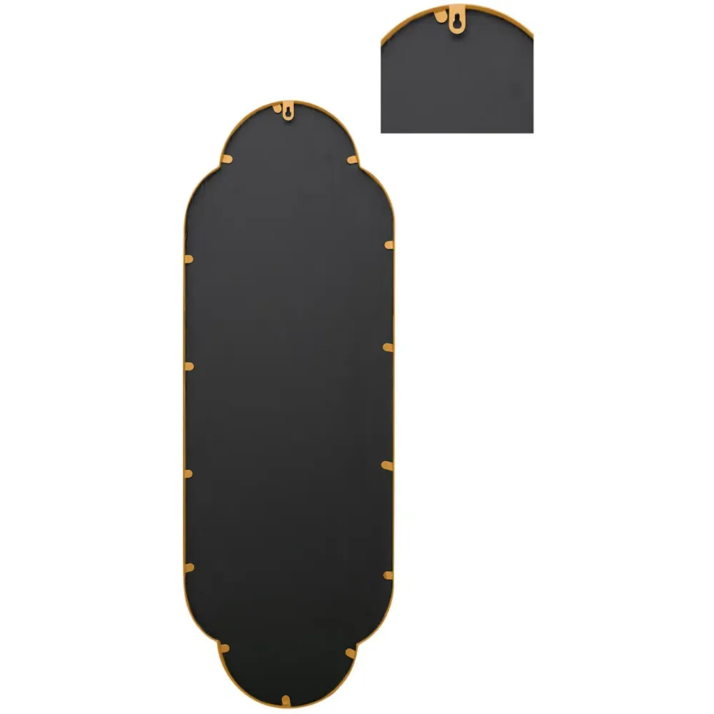 The Duplici Double Arched Oval Wall Mirror - Gold, Metal