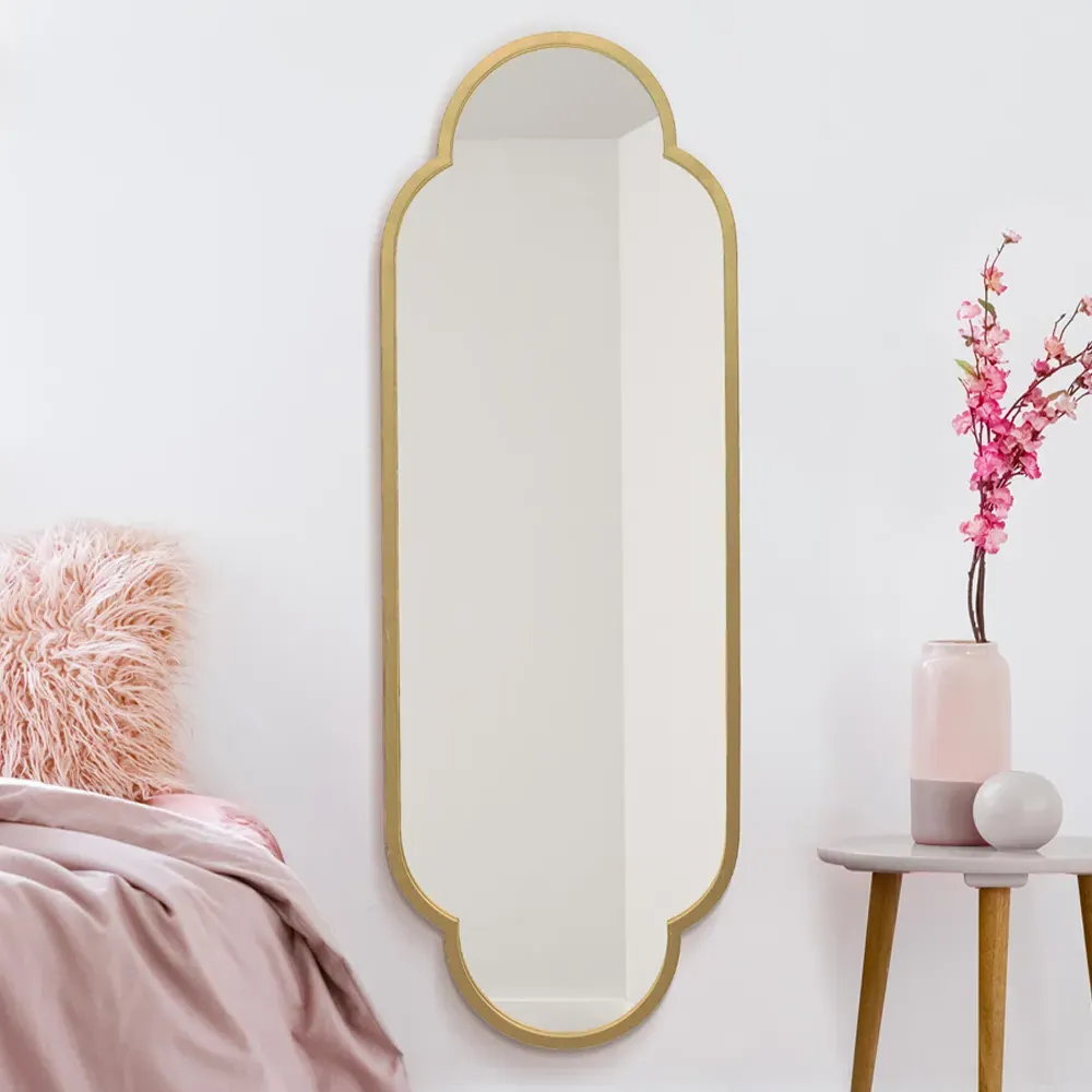 The Duplici Double Arched Oval Wall Mirror - Gold, Metal
