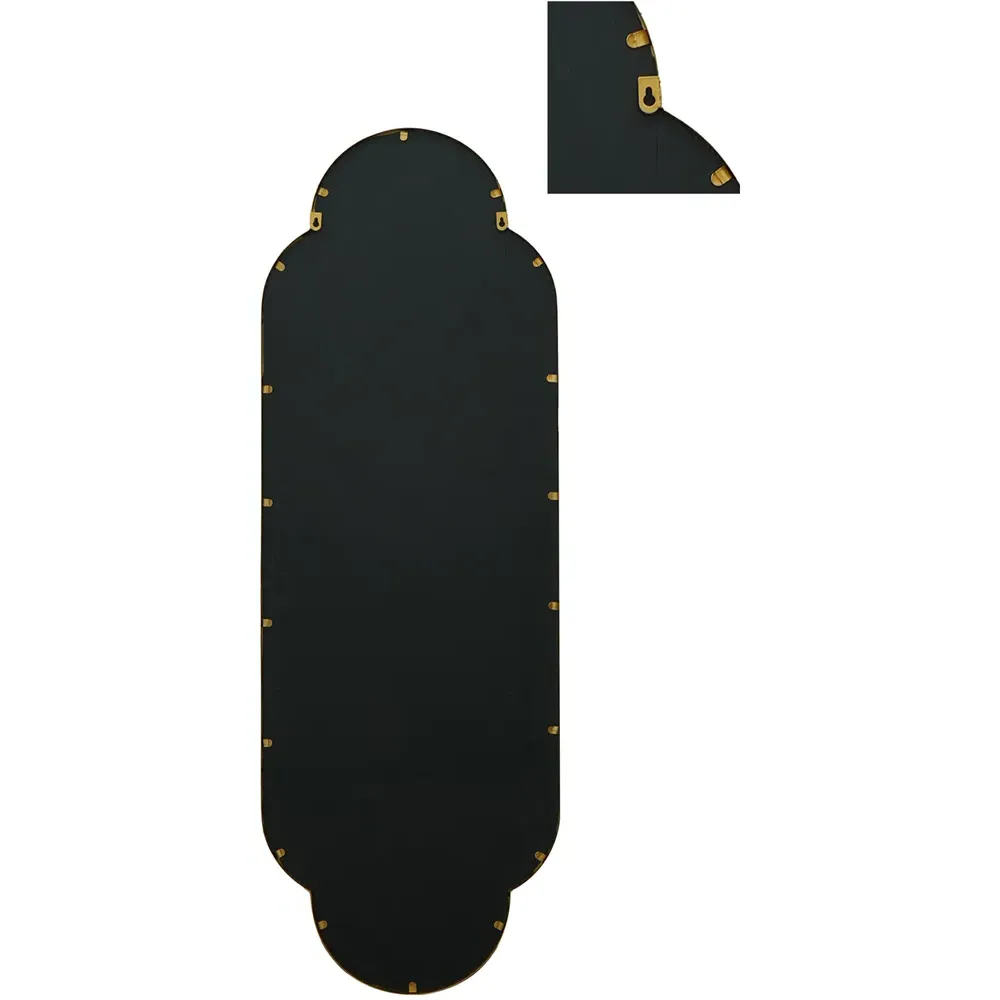 The Duplici Double Arched Oval Wall Mirror - Gold, Metal