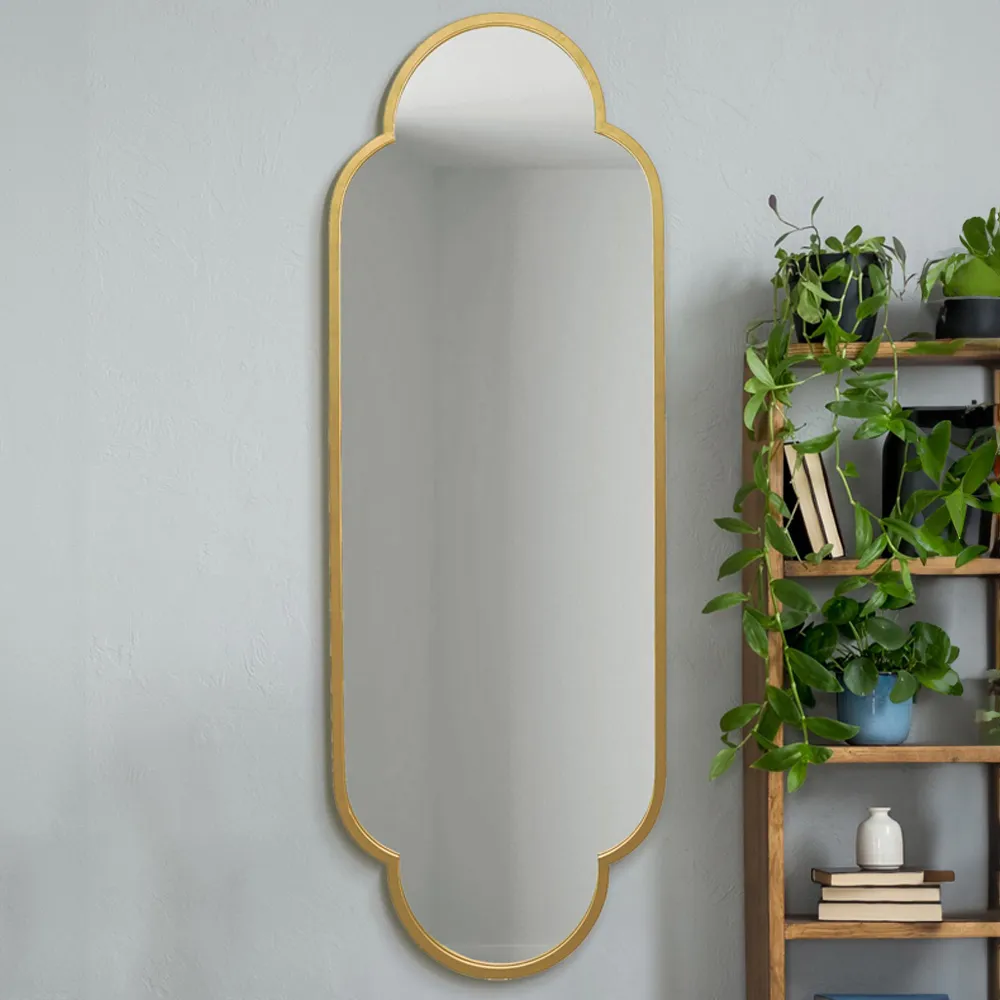 The Duplici Double Arched Oval Wall Mirror - Gold, Metal