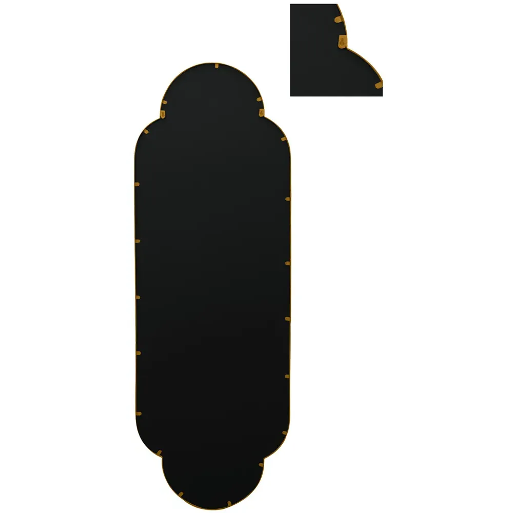 The Duplici Double Arched Oval Wall Mirror - Gold, Metal