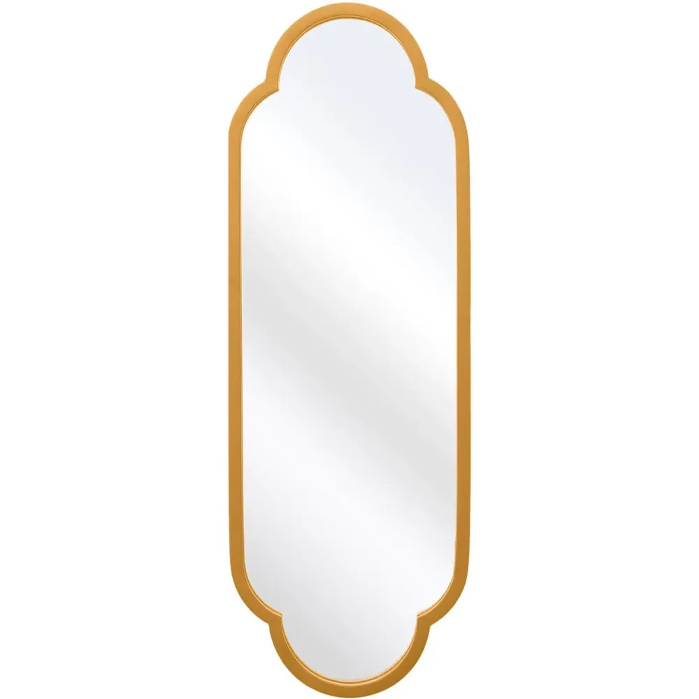 The Duplici Double Arched Oval Wall Mirror - Gold, Metal image