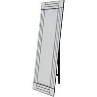 Triple Bevel Cheval Free Standing Mirror - Clear