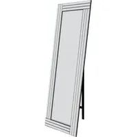 Triple Bevel Cheval Free Standing Mirror - Clear