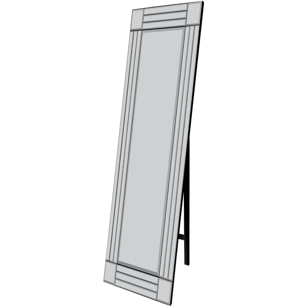 Triple Bevel Cheval Free Standing Mirror - Clear