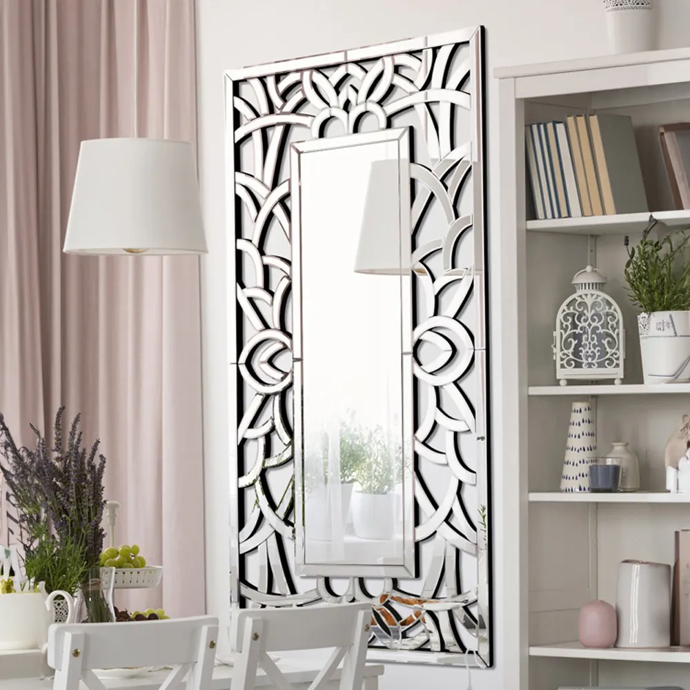 Venetian Wall Mirror with Ornate Frame - Clear