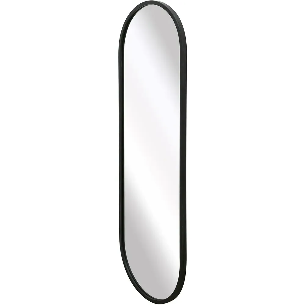 Vultus Double Arched Metal Leaner Wall Mirror - Black