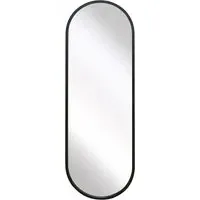 Vultus Double Arched Metal Leaner Wall Mirror - Black