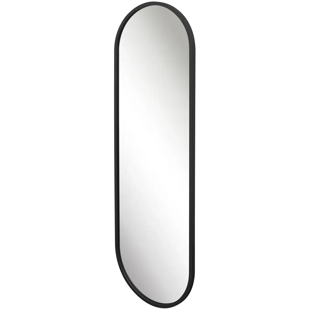 Vultus Double Arched Metal Leaner Wall Mirror - Black