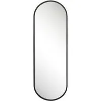 Vultus Double Arched Metal Leaner Wall Mirror - Black