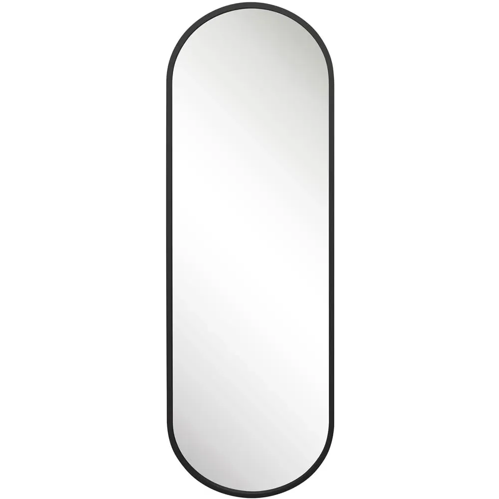 Vultus Double Arched Metal Leaner Wall Mirror - Black