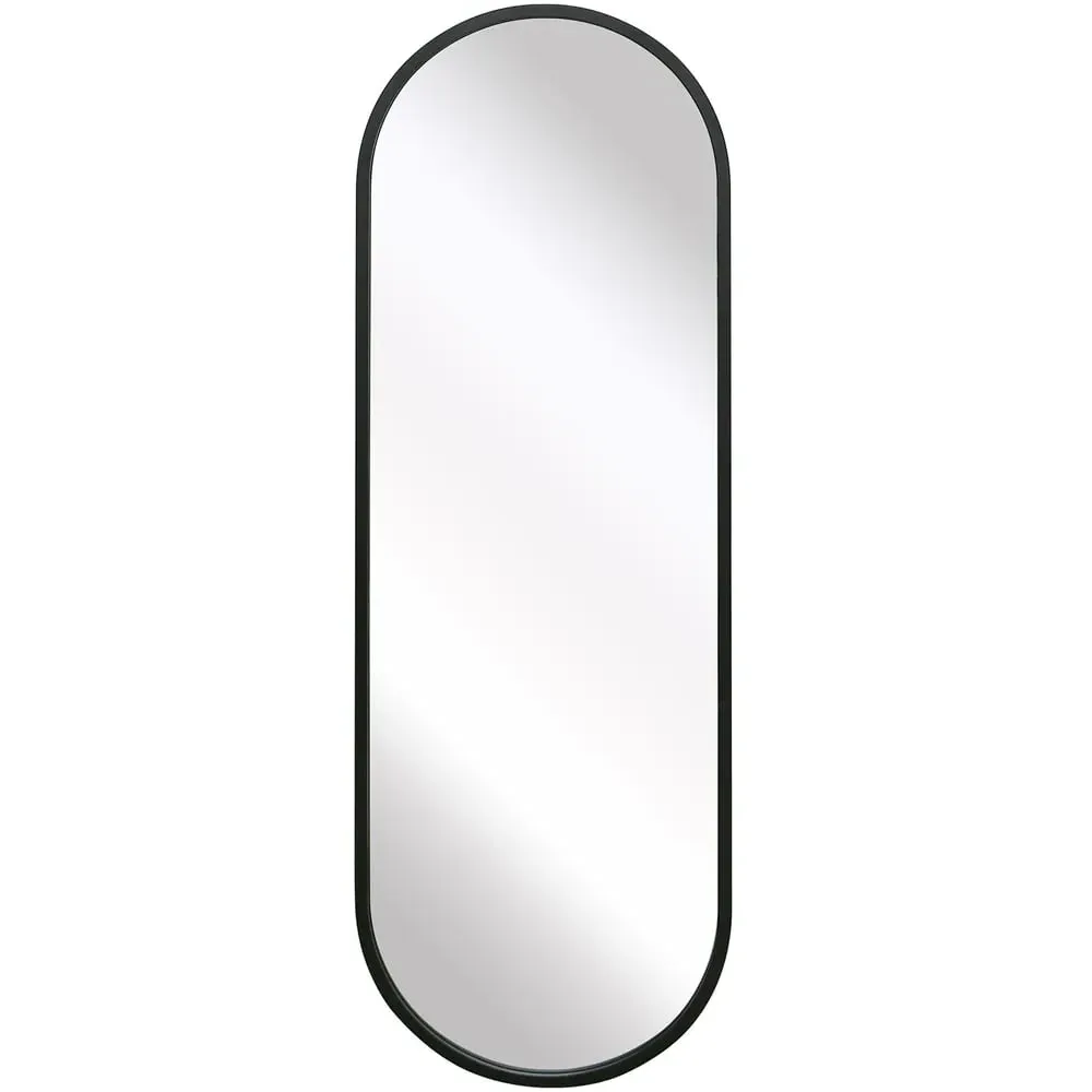 Vultus Double Arched Metal Leaner Wall Mirror - Black