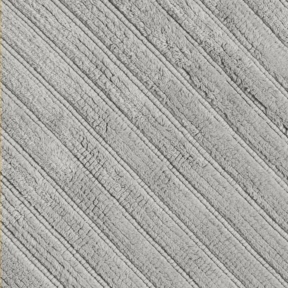 Organic Cotton Bath Runner Mat - Light Grey