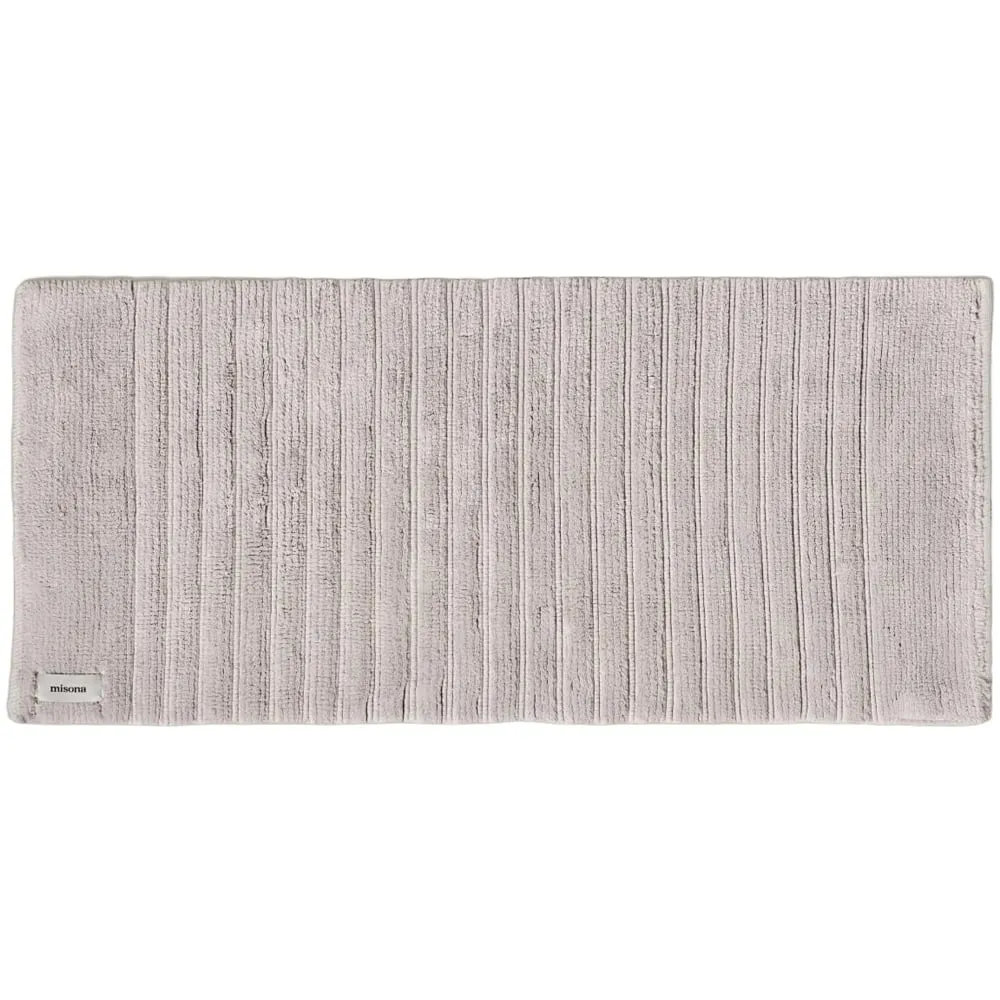 Organic Cotton Bath Runner Mat - Light Grey image