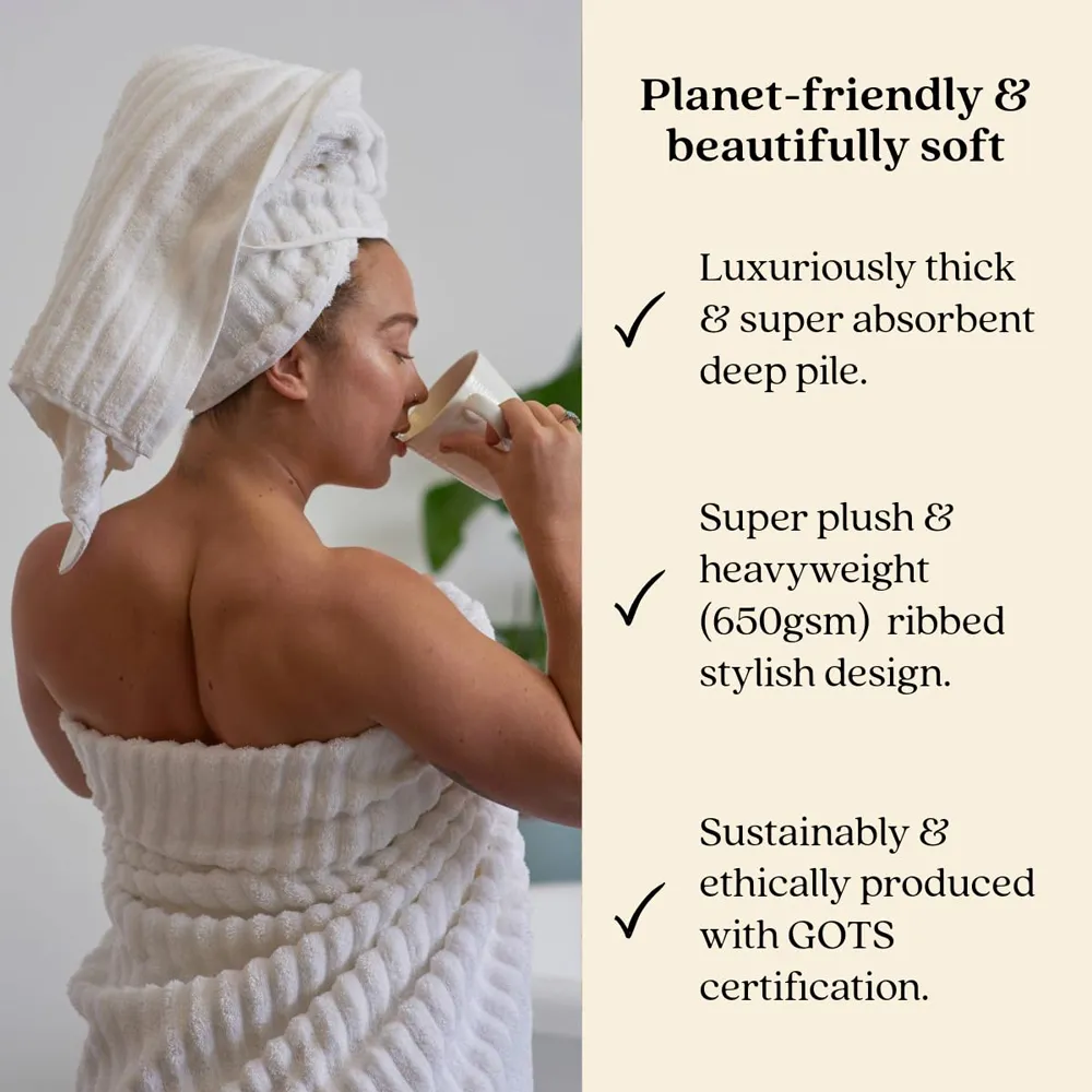 Organic Cotton Hand Towel - White