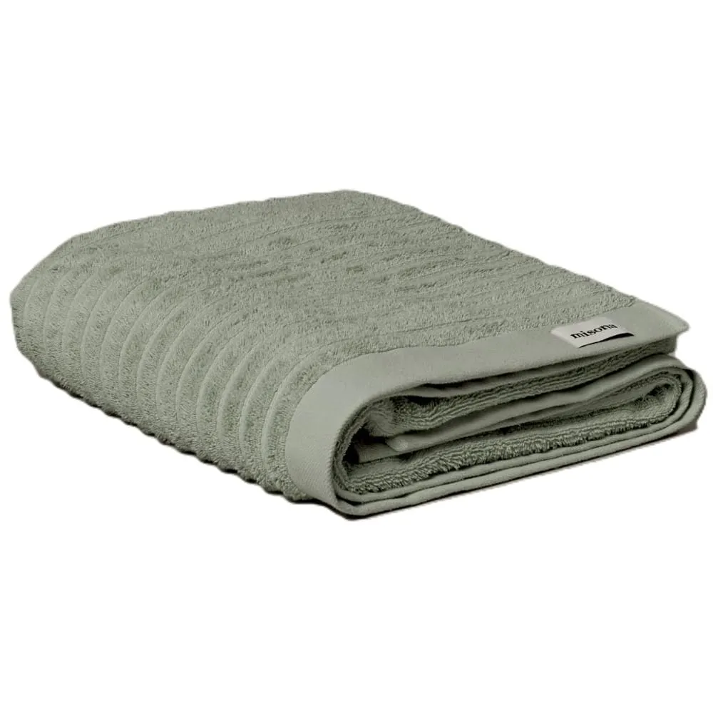 Organic Cotton Ribbed Bath Sheet - Green