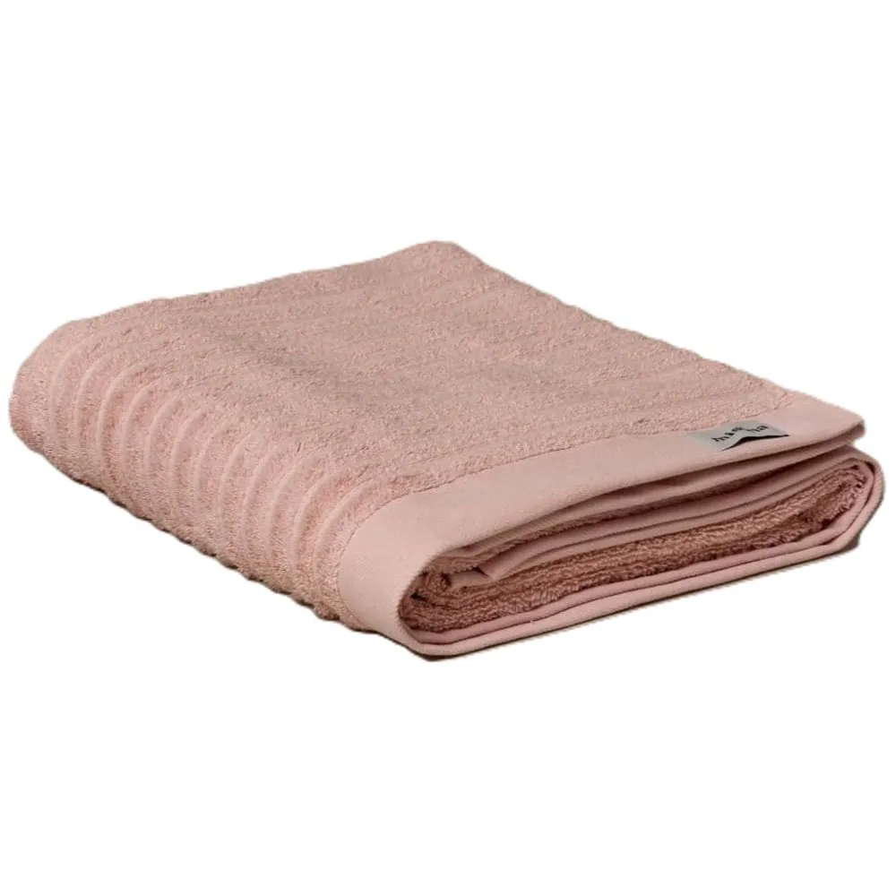 Organic Cotton Ribbed Bath Sheet - Pink