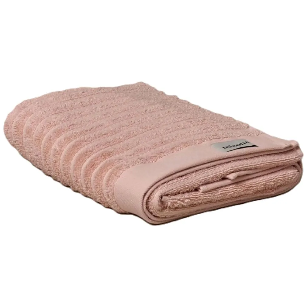 Organic Cotton Ribbed Bath Towel - Pink