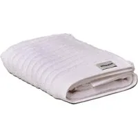 Organic Cotton Ribbed Bath Towel - White