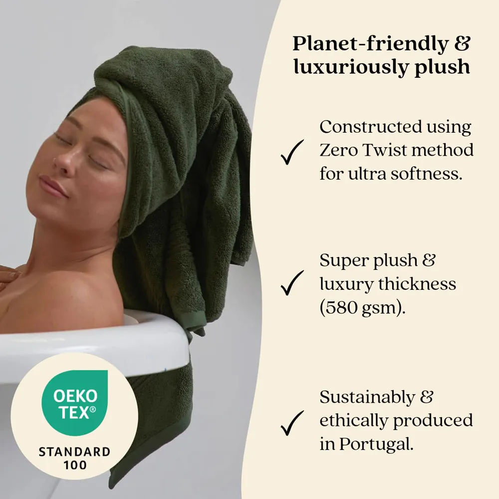 Ultra Soft Bath Sheet - Green, Bamboo