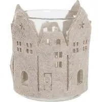 Felt House Scene Candle Holder