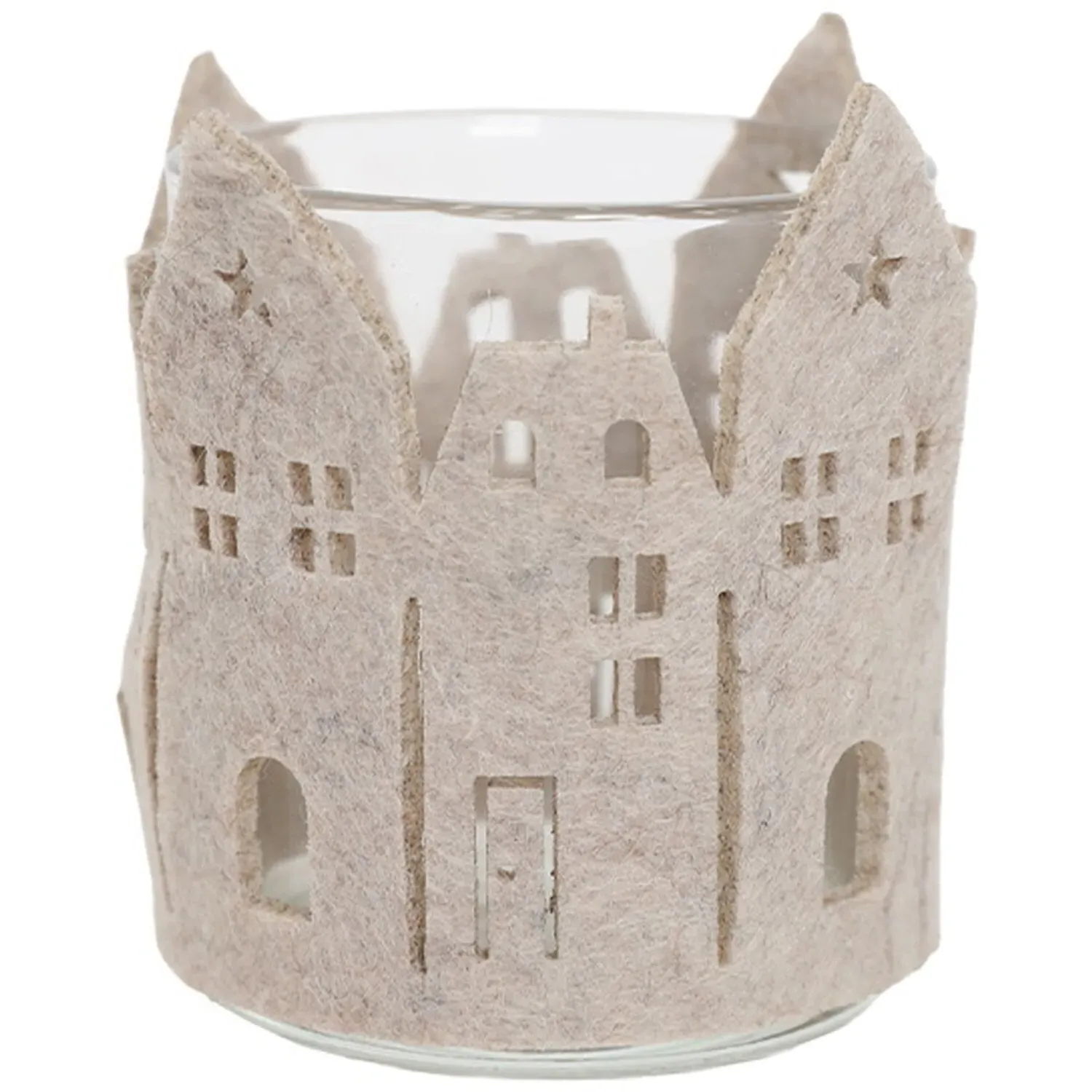 Felt House Scene Candle Holder image