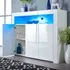 3 Door Buffet Cabinet with LED - White