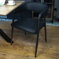 Set of 2 Wrap Around Vintage Dining Chairs - Black