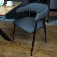 Set of 2 Wrap Around Vintage Dining Chairs - Grey