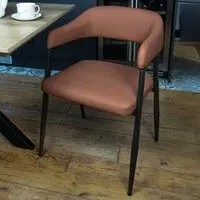 Set of 2 Wrap Around Vintage Dining Chairs - Tan