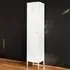 Single Door Tall Locker Cabinet with Lock - White, Metal