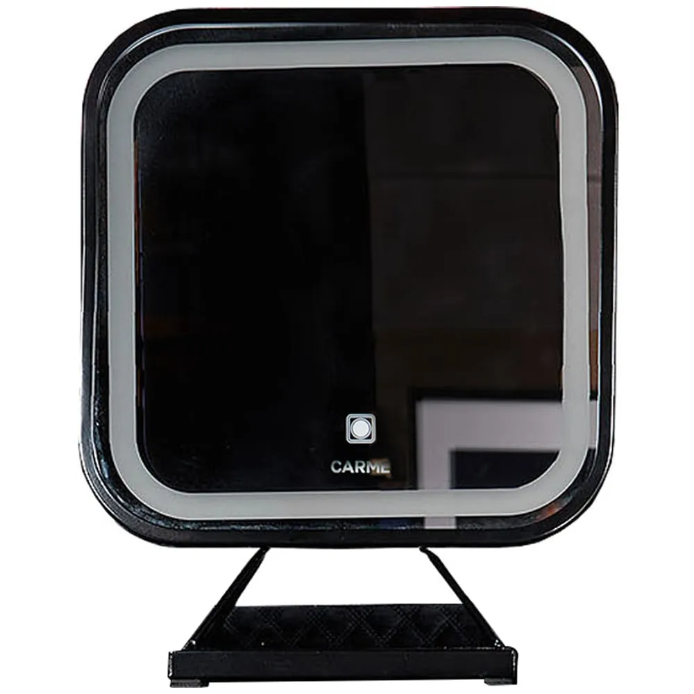 CARME Home Square LED Touch Sensor Vanity Mirror - Black image
