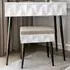 CARME Dressing Table with Padded Stool - White, Black