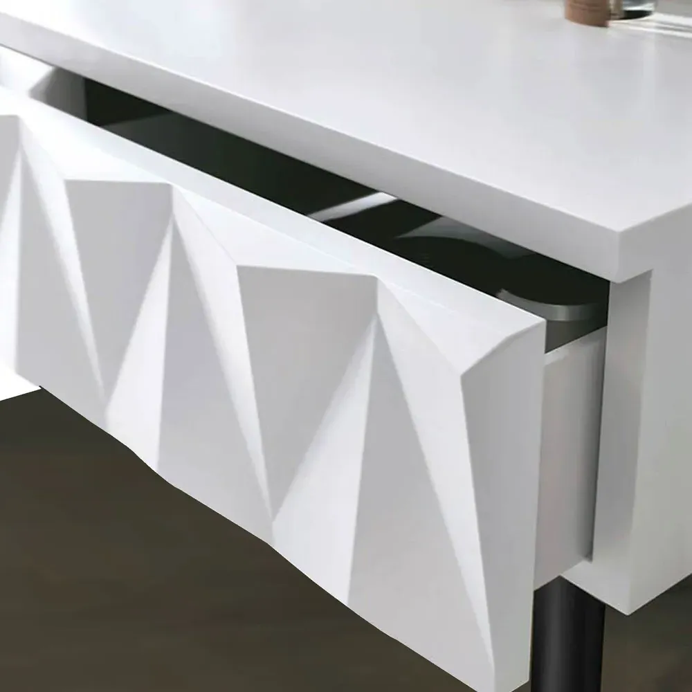 CARME Home Dressing Table with Storage - White