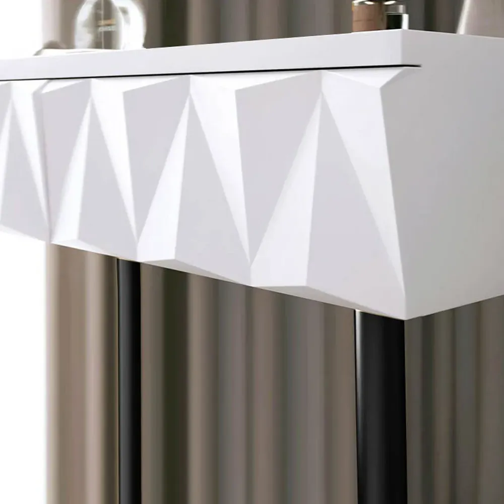 CARME Home Dressing Table with Storage - White