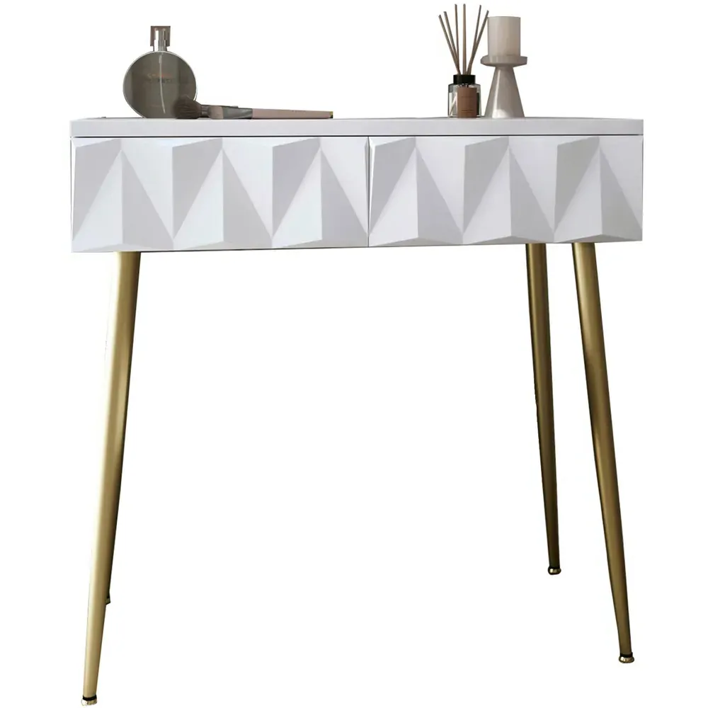 CARME Home Dressing Table with Storage - White