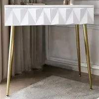 CARME Home Dressing Table with Storage - White