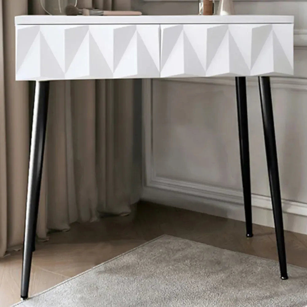 CARME Home Dressing Table with Storage - White