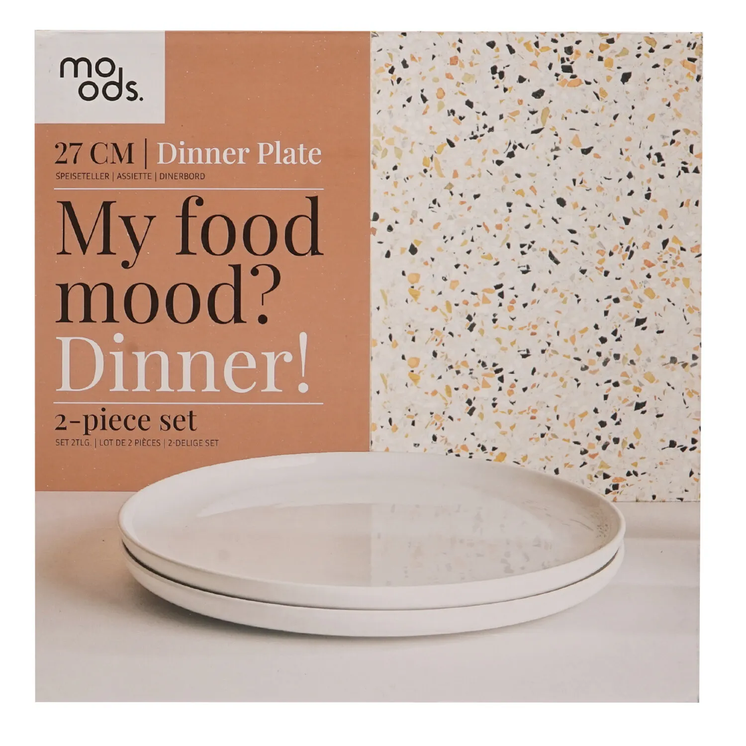 Set of 2 Dinner Plates - White