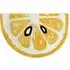Half Circle Lemon Slice Non Slip Bath Mat - Yellow
