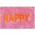 Happy Slogan Non Slip Bath Mat - Pink