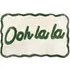 Ooh La La Slogan Scallop Bath Mat Non Slip - Green