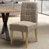 Set of 2 Tweed Oatmeal Dining Chair - Cream