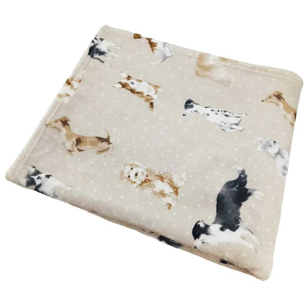 Country Dogs Throw - Beige image