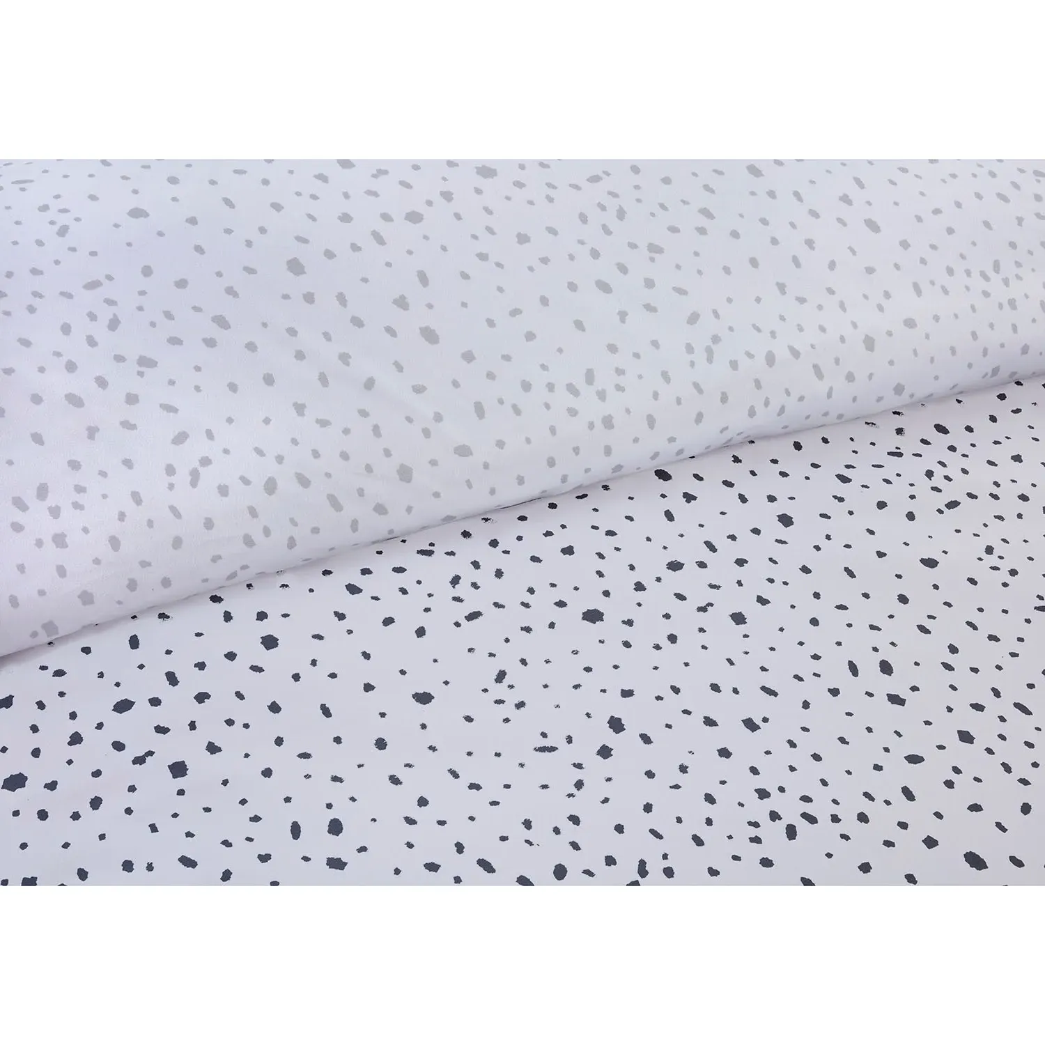 Dotty Double Duvet Set - White, Polyester