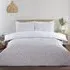 Dotty Single Duvet Set - White, Polyester