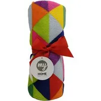 Harlequin Fleece Throw - Multicolour