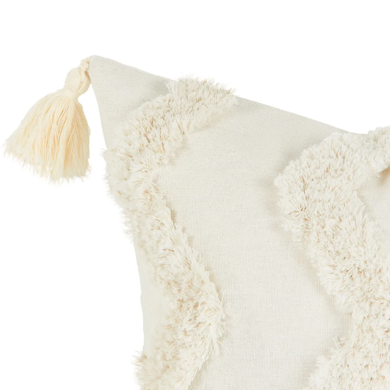 Aliyah Tufted Chevron Cushion - Natural